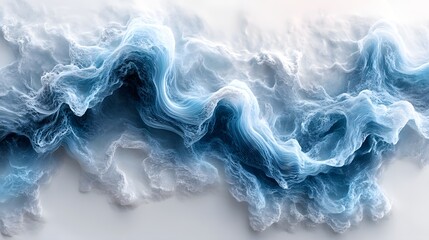 Obraz premium image of a blue fabric with a wave of water