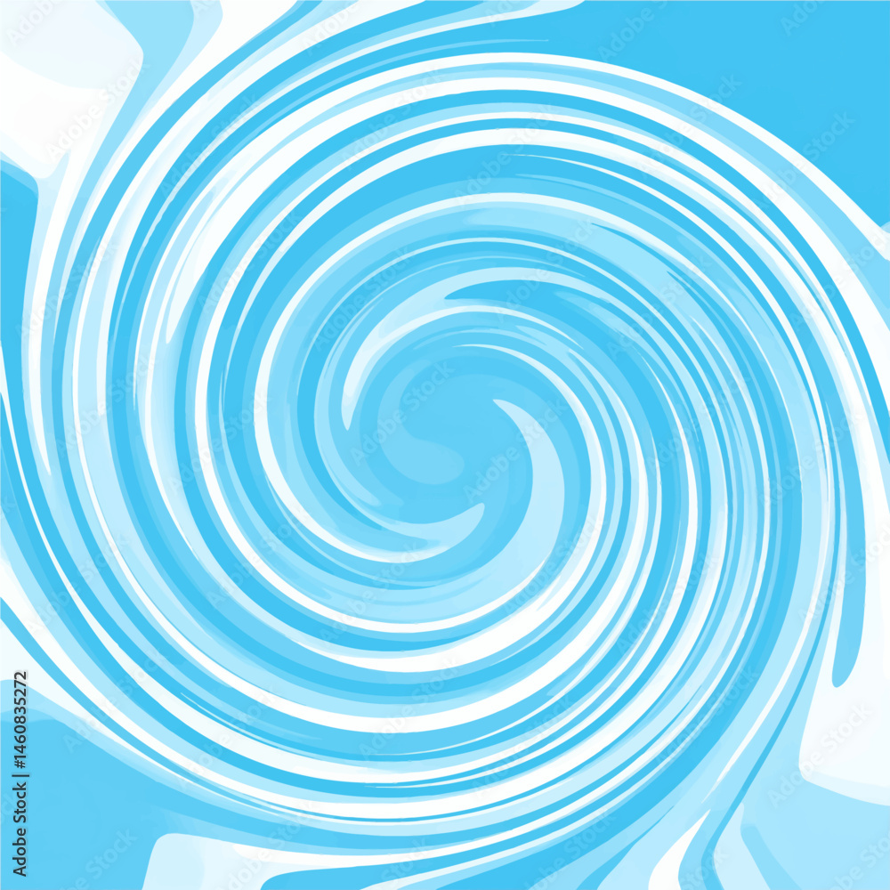 Poster abstract blue and white swirl pattern creating a dynamic swirling vortex for modern design projects