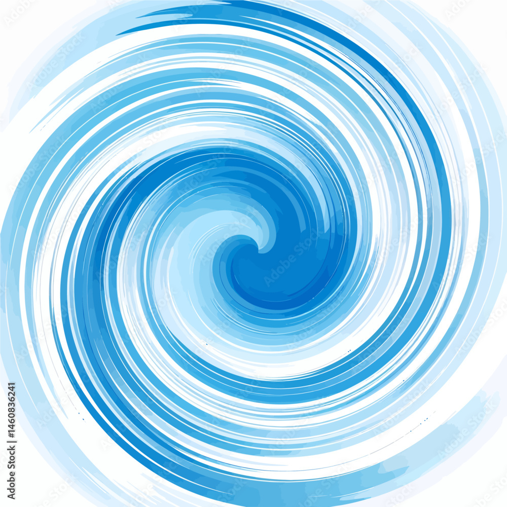 Poster abstract swirling vortex of blue hues creates a dynamic and mesmerizing background for design projec