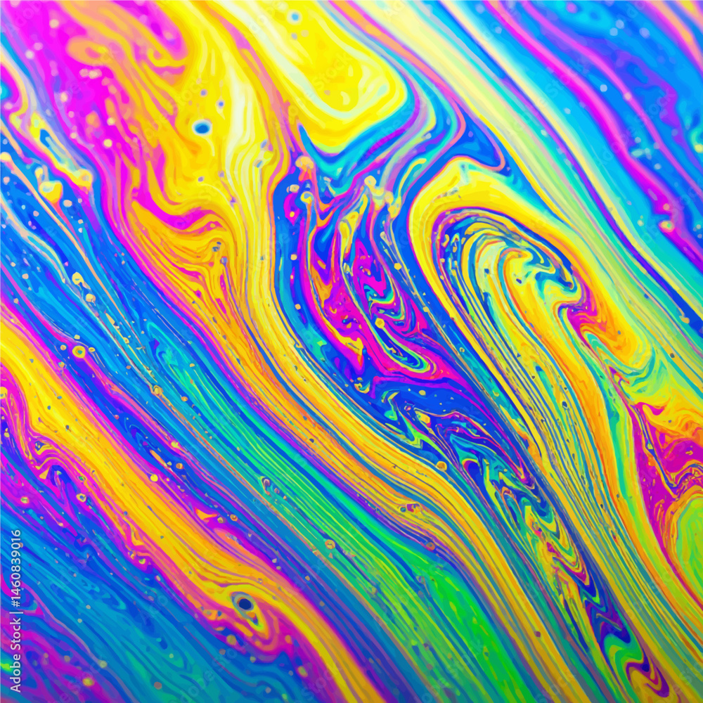 Poster colorful abstract background with vibrant swirls and iridescent patterns creating a mesmerizing visu