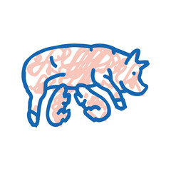 pig piglets farm icon doodle illustration © vectorwin