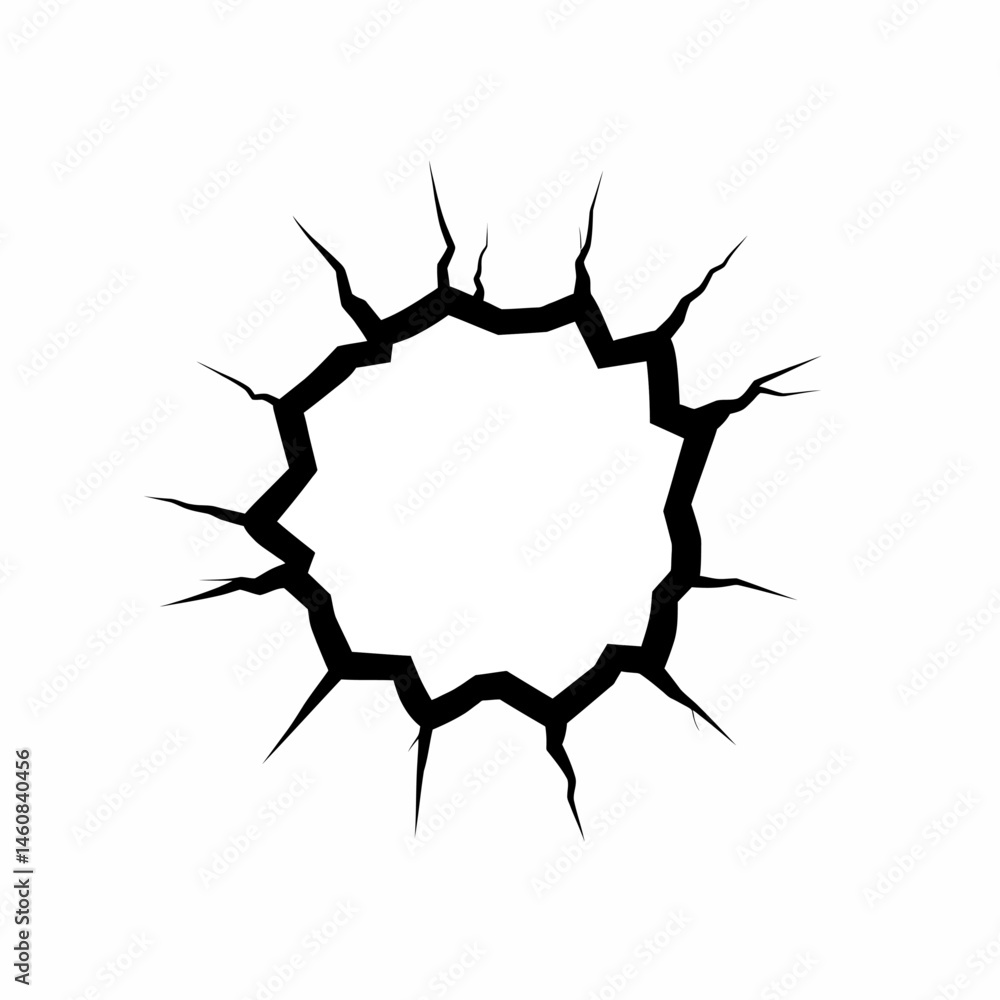 Aufkleber dramatic cracked surface background with a sense of depth and impact effect for graphic design proje