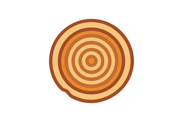 Fototapeta premium Tree growth rings icon vector on white background