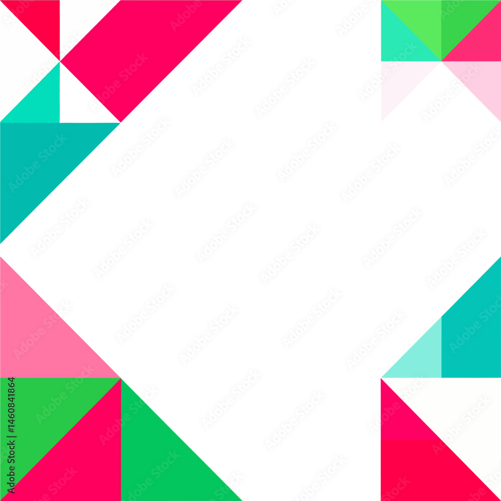 Poster geometric triangle abstract background in vivid colors creates a modern and playful design for creat