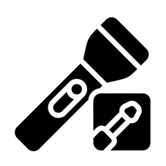 Flashlight Solid Icon
