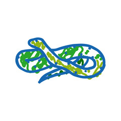 green tree python animal snake icon doodle illustration