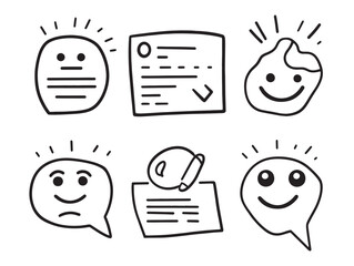 Elegant Feedback Form Line Art for User Experience Improvement