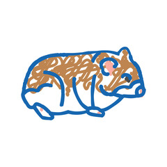 hamster standing pet icon doodle illustration