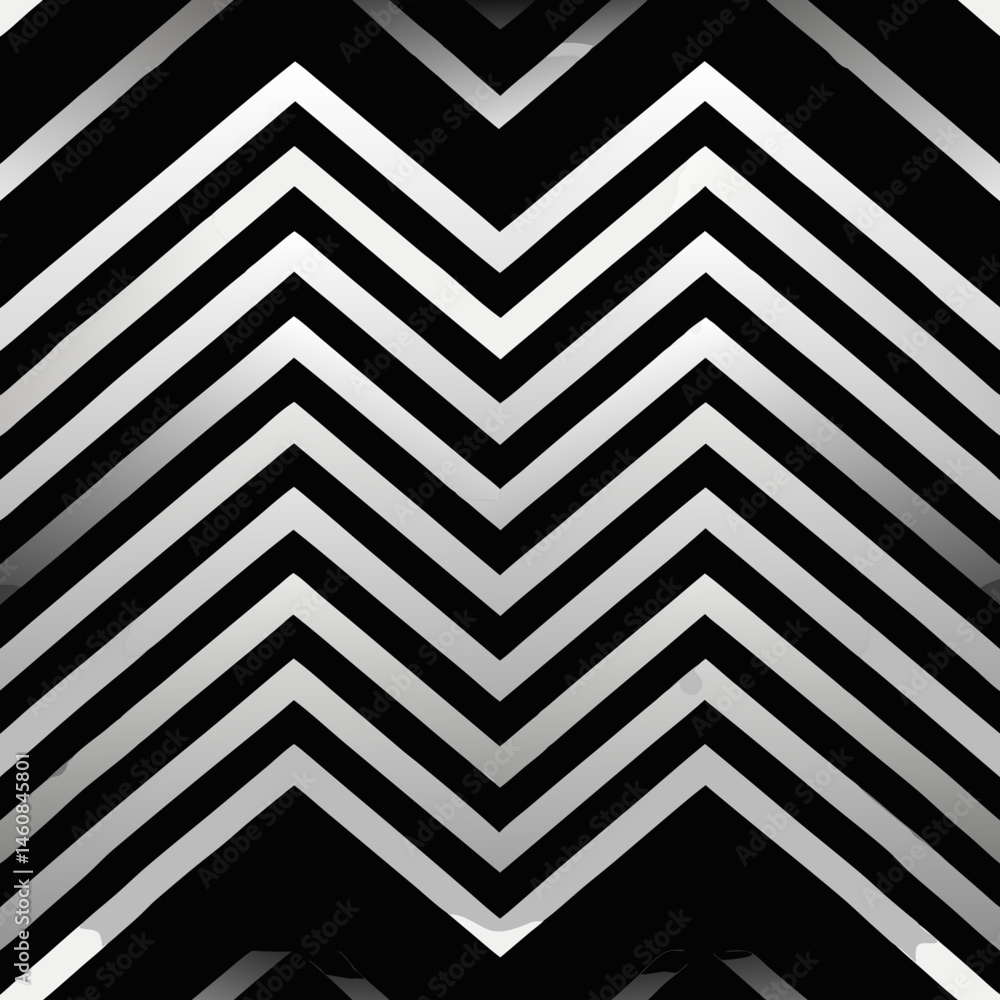 Poster elegant chevron seamless vector pattern with shimmering silver lines