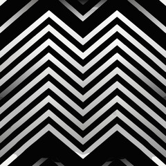 Elegant Chevron seamless vector pattern with Shimmering Silver Lines  