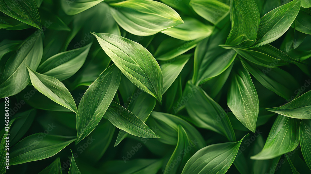 Poster a vibrant 4k 3d rende showcases organic leaf patterns from a side angle, displaying realistic detail