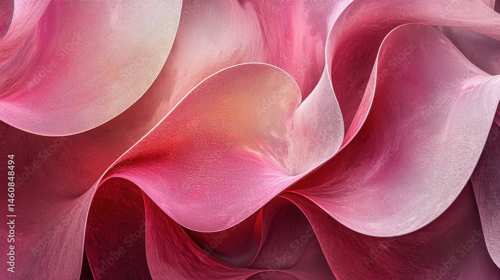 Poster the realistic 4k background reveals a 3d organic texture with gentle curves, showcasing a side angle