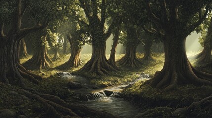 Enchanting Forest Stream