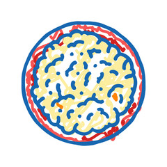 bucket popcorn food box icon doodle illustration