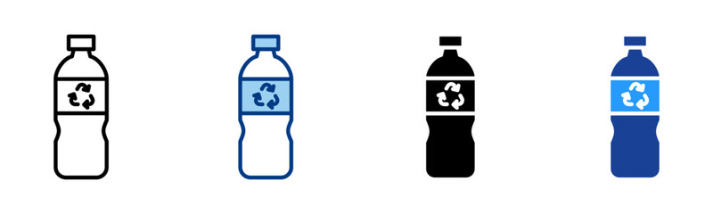 Bottle Icon Multiple Style Vector Collection 