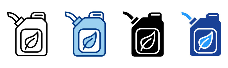 Eco Fuel Icon Multiple Style Vector Collection 