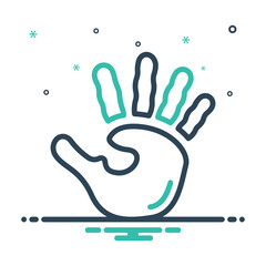 Mix icon for handprint
