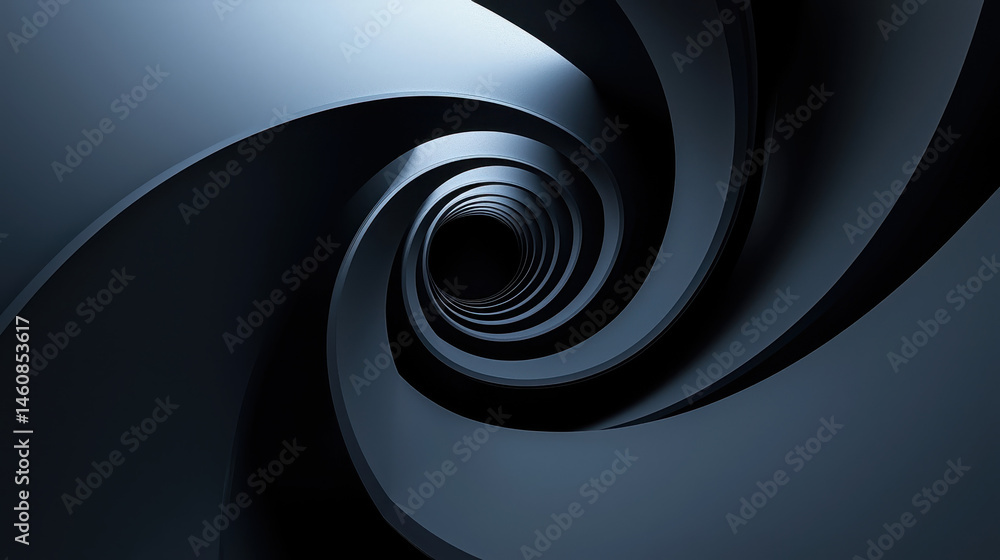 Poster a mesmerizing 3d background featu smooth spiral structures in a realistic 4k rende viewed from a sid