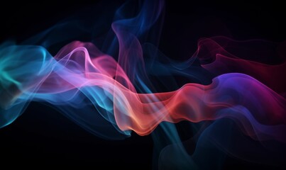 Fototapeta premium Ethereal Colorful Smoke Wave Abstract Background for Creative Projects