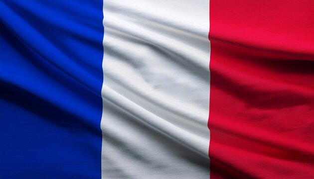 flaga francji powiewająca na wietrze