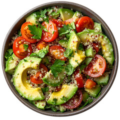 Quinoa Avocado Tomato Salad Bowl Healthy Eating Delicious Food