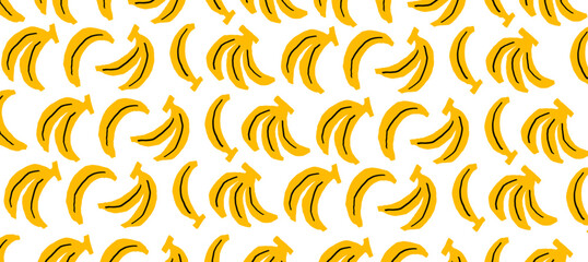 Naklejka premium banana fruit pattern background