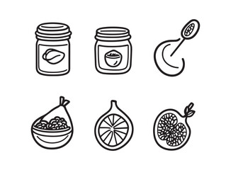 High Quality Fig Jam Food Line Art for Custom Designs
