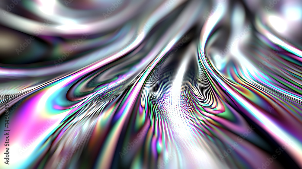Poster dynamic fluid motion patterns abstract art digital creation colorful environment close-up view visua