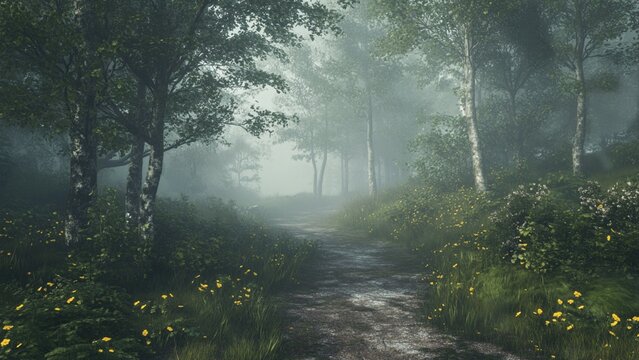 morning in the forest