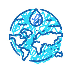 aquifer recharge hydrogeologist icon doodle illustration