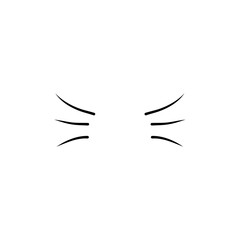 Doodle cute cat whiskers