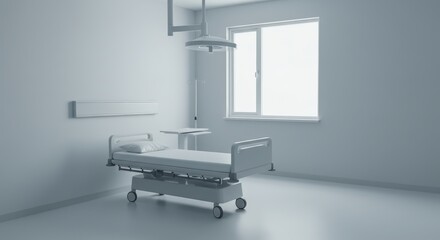 Empty hospital room interior design