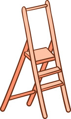 Vector Illustration folding garden ladder