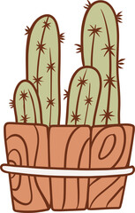 Vector Illustration cactus in a pot