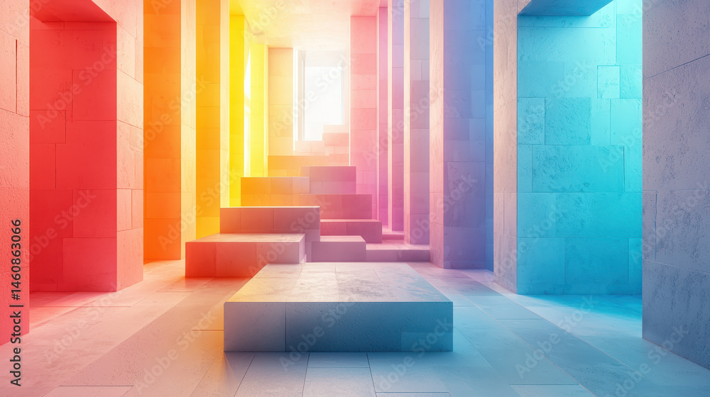Poster an abstract 3d background showcases a sound interpretation through realistic 4k resolution, using vi