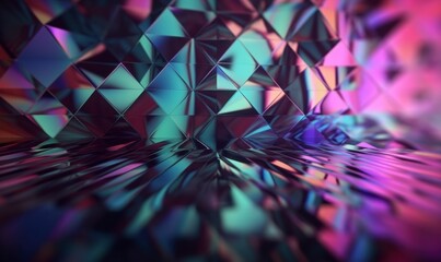 Vibrant Abstract Geometric Shapes in Modern Digital Art Design