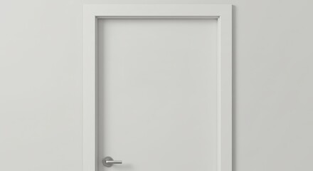 White door on light gray wall