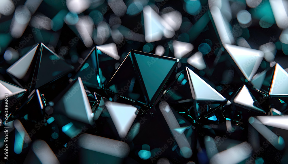 Aufkleber abstract triangles pattern background