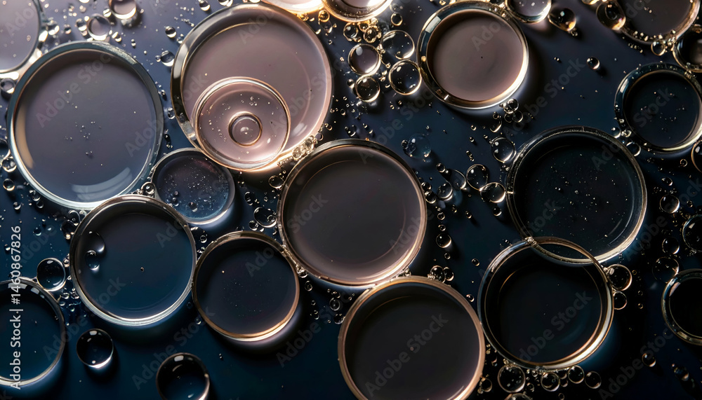 Aufkleber circular objects clustered abstract design