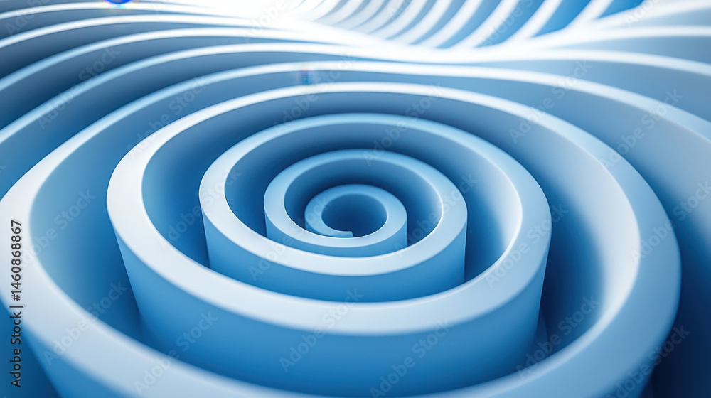 Poster a realistic 4k 3d background shows spiraled elegance in a side angle, captu a serene and captivating