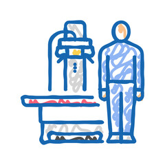 x ray technician equipment icon doodle illustration