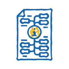information mapping technical writer icon doodle illustration