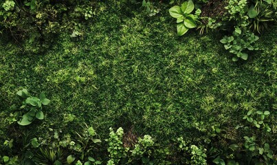 Obraz premium Green Grass Digital Background, Generative AI