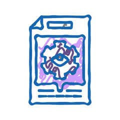technical review icon doodle illustration