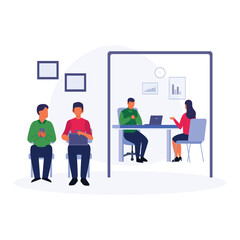 Campus Job Interview Session Day