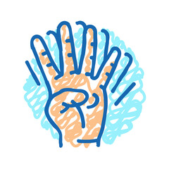 blurred double vision disease symptom icon doodle illustration