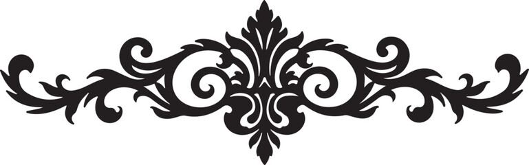 Floral and Scroll Style Laser Cut Vector Elements

