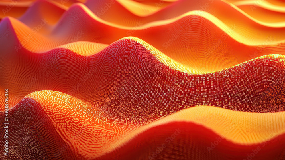 Poster 4k 3d background shows striking orange curves from a side angle with realistic depth and texture, cr