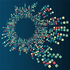 Abstract background of digital technologies and communications. Vector illustration. Sketch for creativity.