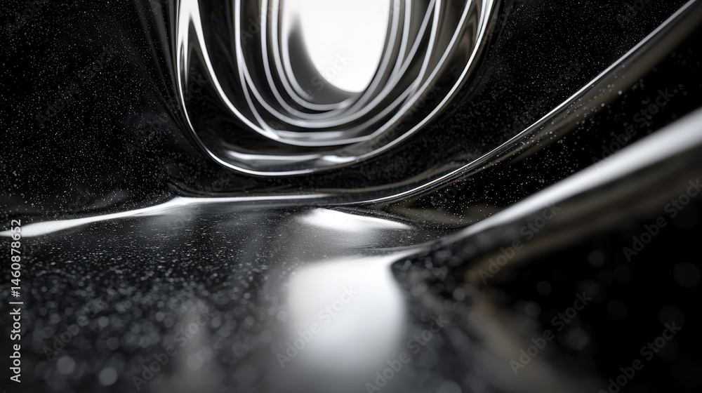 Poster realistic 4k side angle view of swirling textures in a mesmerizing 3d background with abstract shape
